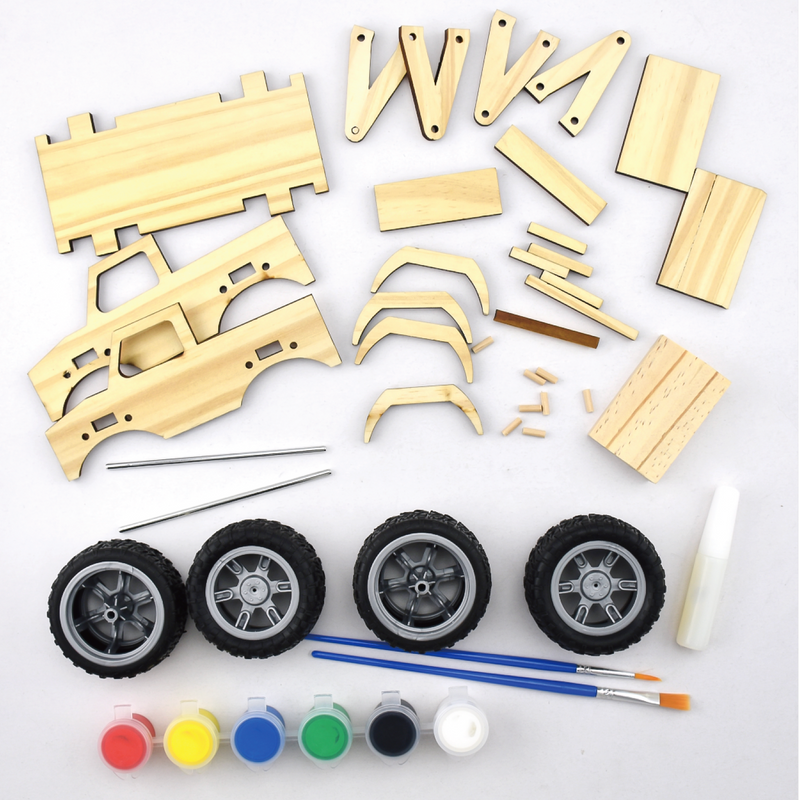 Antique White Art Star Build and Paint Your Own Monster Truck Kids Craft Kits