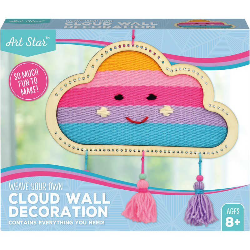 Gray Art Star Weave Your Own Cloud Wall Decoration Kids Craft Kits