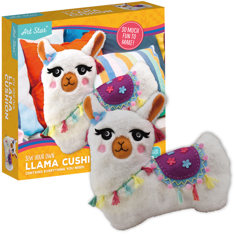 Gray Art Star Sew Your Own Llama Cushion Kids Craft Kits