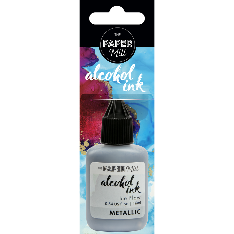 Black The Paper Mill Metallic Alcohol Ink Ice Flow 16ml Alcohol Ink