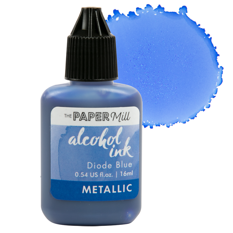 Steel Blue The Paper Mill Metallic Alcohol Ink Diode Blue 16ml Alcohol Ink