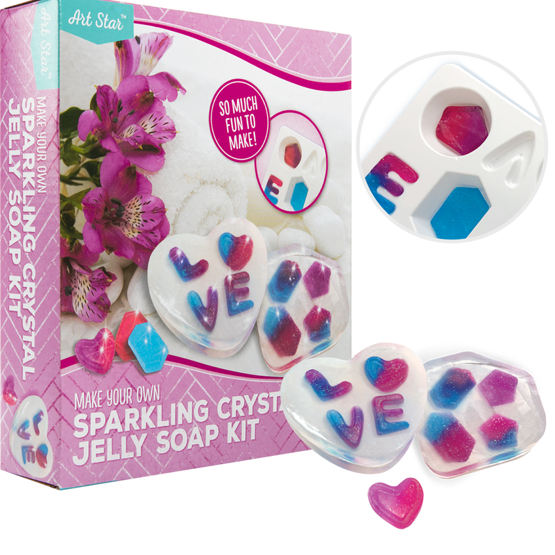 Light Gray Art Star Make Your Own Sparkling Crystal Jelly Soap Kit Kids Craft Kits