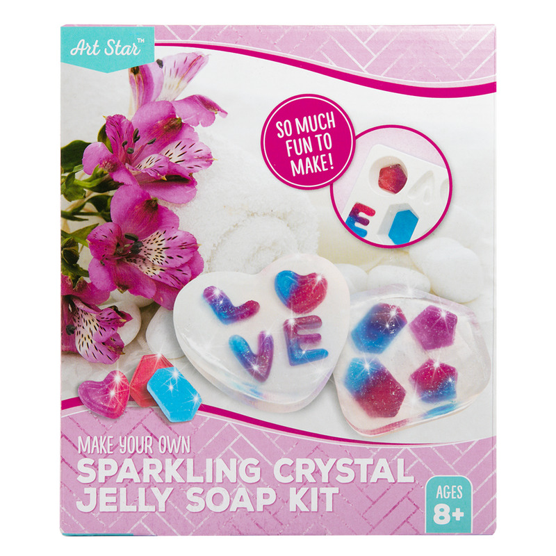 Light Gray Art Star Make Your Own Sparkling Crystal Jelly Soap Kit Kids Craft Kits
