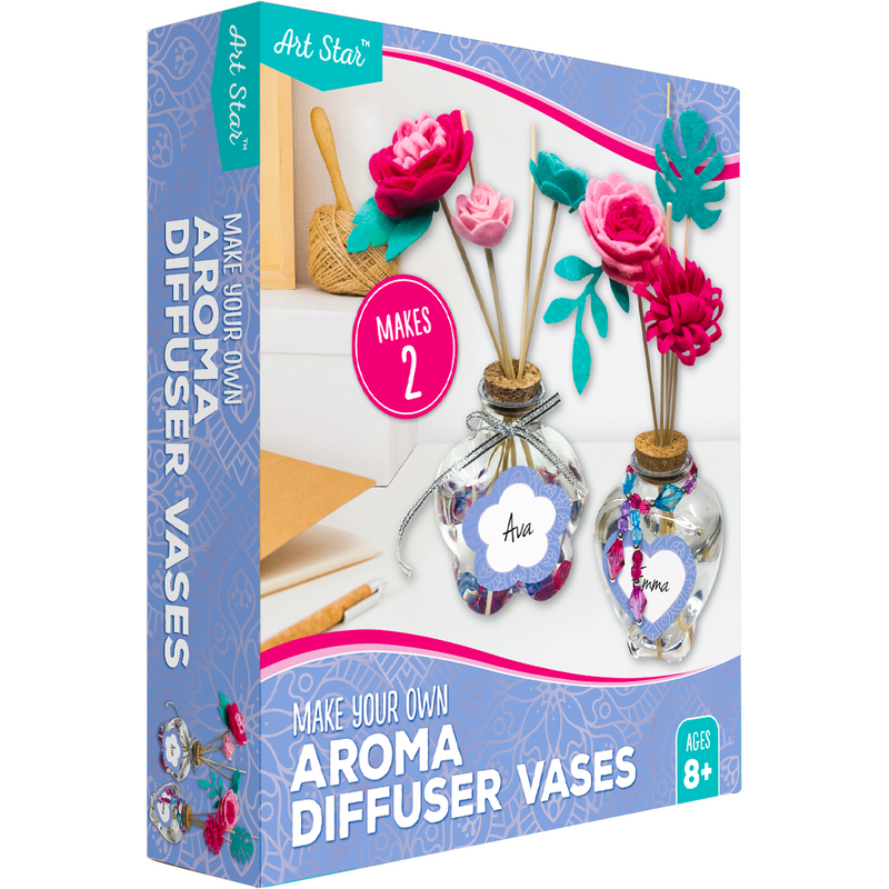 Light Steel Blue Art Star Make Your Own Aroma Diffuser Vases (Makes 2) Kids Craft Kits