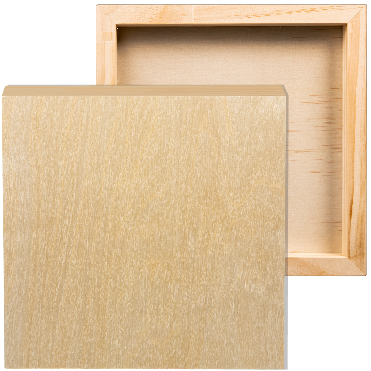 Tan The Art Studio Wooden Panel 20x20cm 20mm Deep Canvas and Painting Surfaces
