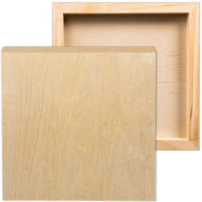 Tan The Art Studio Wooden Panel 20x20cm 20mm Deep Canvas and Painting Surfaces