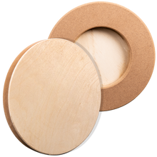 Tan The Art Studio Round Wooden Panel 20cm Diameter 20mm Deep Canvas and Painting Surfaces