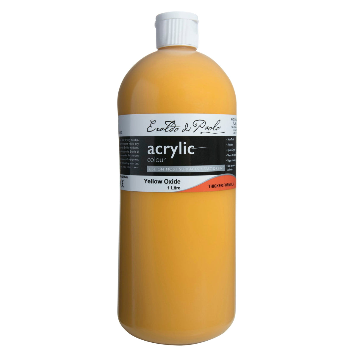 White Smoke Eraldo di Paolo Acrylic Paint, Yellow Oxide, 1L Acrylic Paints