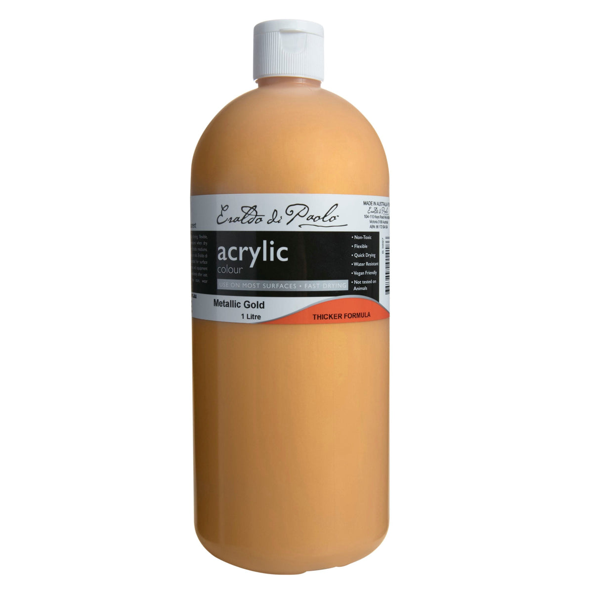 White Smoke Eraldo di Paolo Acrylic Paint, Metallic Gold, 1L Acrylic Paints