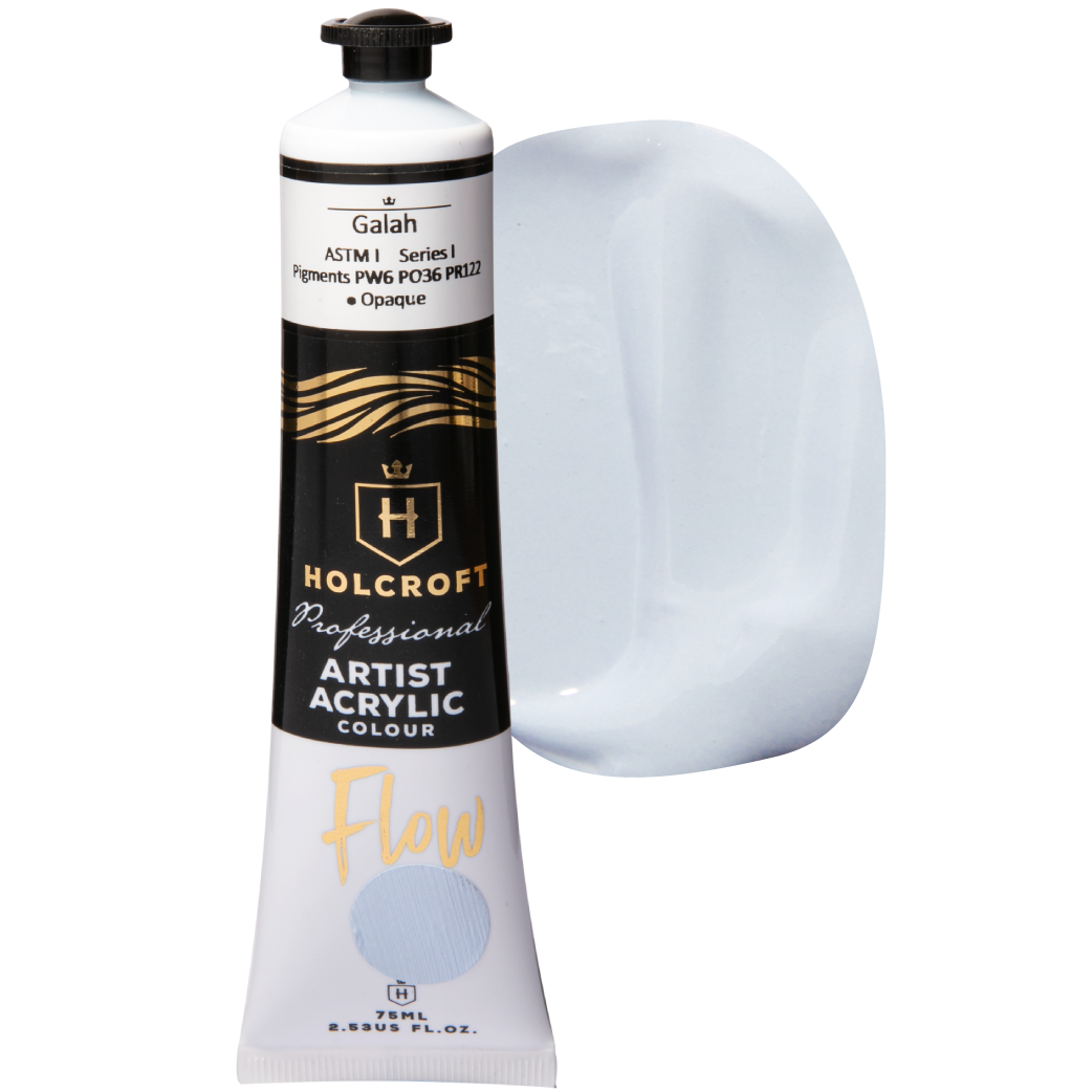 Light Gray Holcroft Professional Acrylic Flow Paint 75ml Australian Series Galah 75ml Series 1 Acrylic Paints