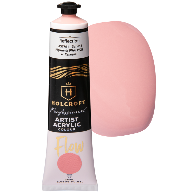 Light Pink Holcroft Professional Acrylic Flow Paint 75ml Reflection Series 1 Acrylic Paints