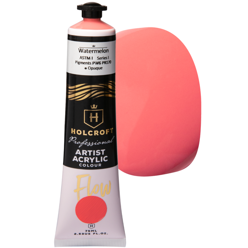 Light Coral Holcroft Professional Acrylic Flow Paint 75ml Watermelon Series 1 Acrylic Paints