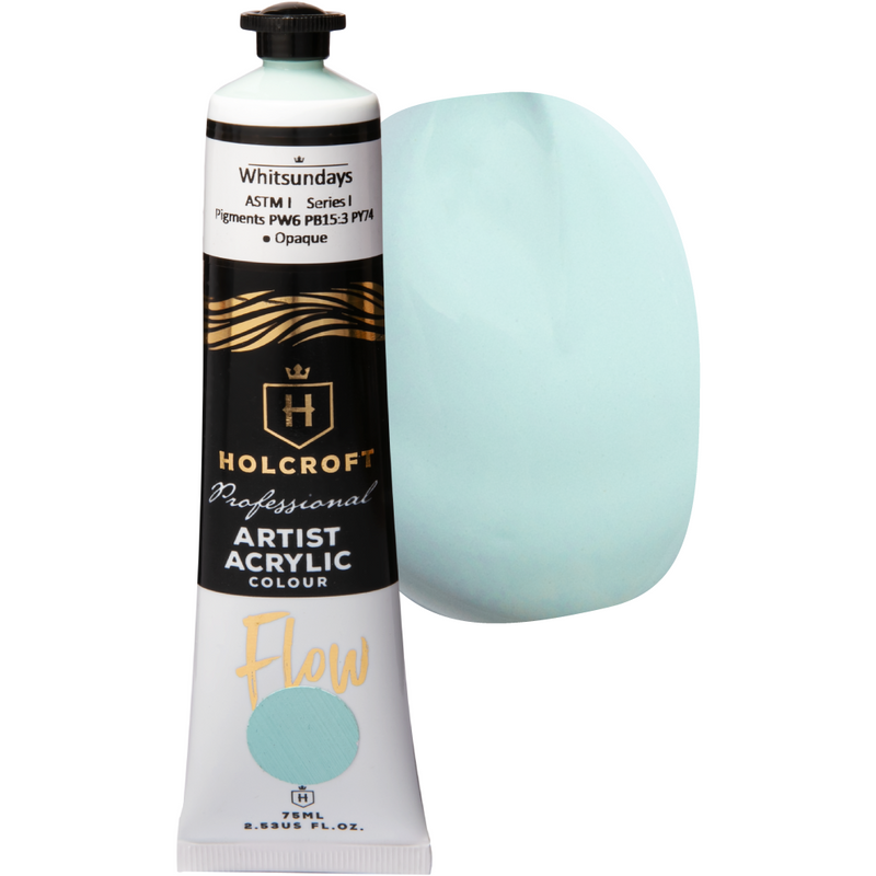 Light Gray Holcroft Professional Acrylic Flow Paint 75ml Whitsundays Series 1 Acrylic Paints