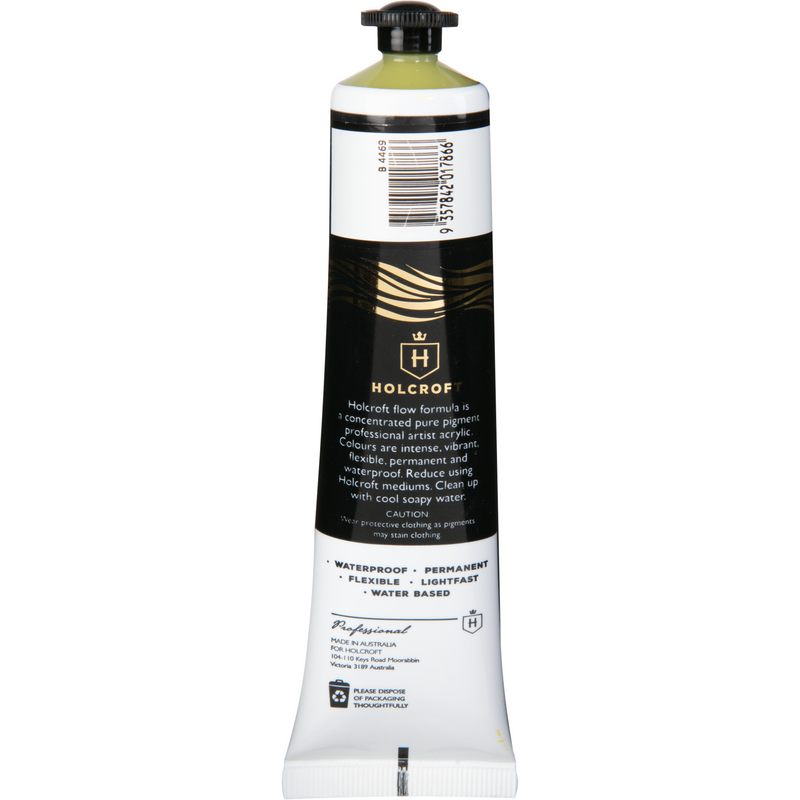 Light Gray Holcroft Professional Acrylic Flow Paint 75ml Australian Yellow Green Series 3 Acrylic Paints