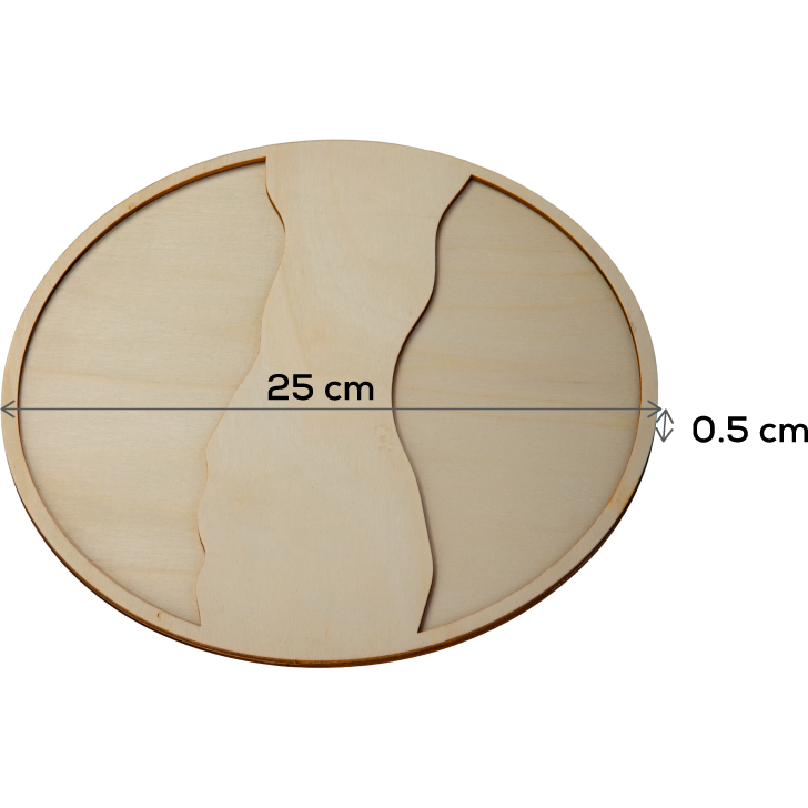 Tan Urban Crafter Round Plywood Panel for Resin Art 25 x 25x 0.6cm Woodcraft