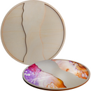 Dark Gray Urban Crafter Round Plywood Panel for Resin Art 25 x 25x 0.6cm Woodcraft