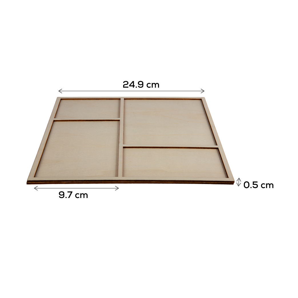 Tan Urban Crafter Square Plywood Panel for Resin Art 25 x 25 x 0.6cm Panels