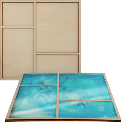 Gray Urban Crafter Square Plywood Panel for Resin Art 25 x 25 x 0.6cm Panels