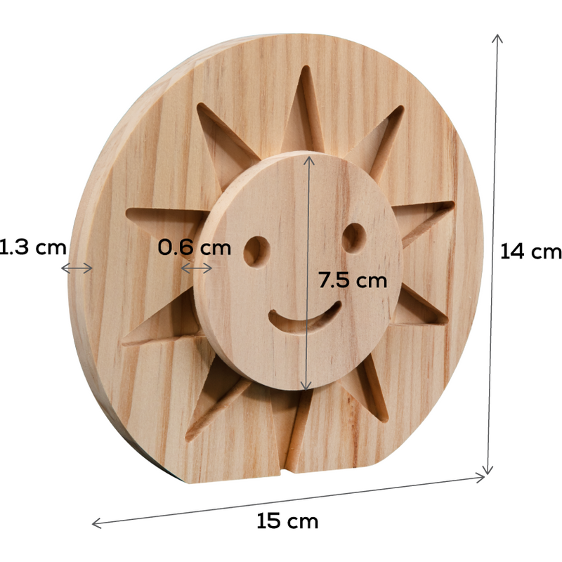 Tan Tim & Tess Pine Sunshine Table Decoration 15.3 x 2.4cm Kids Craft Basics