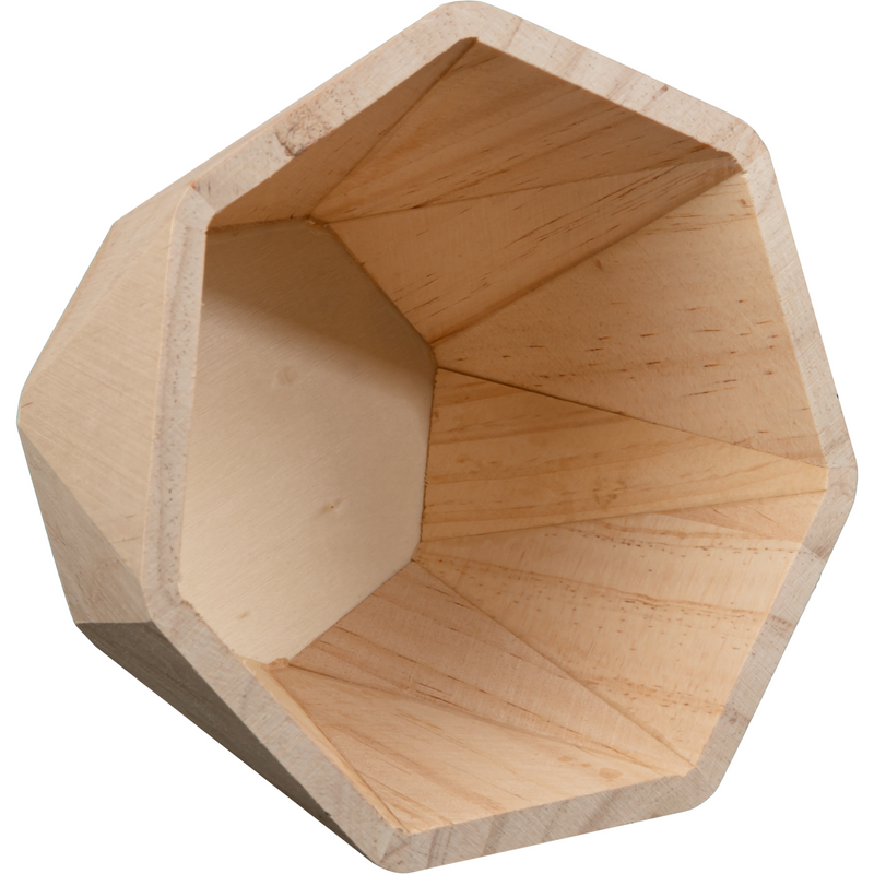 Rosy Brown Urban Crafter Geometric Shaped Pine and Plywood Decorative Bowl 15 x 15 x 10cm Woodcraft