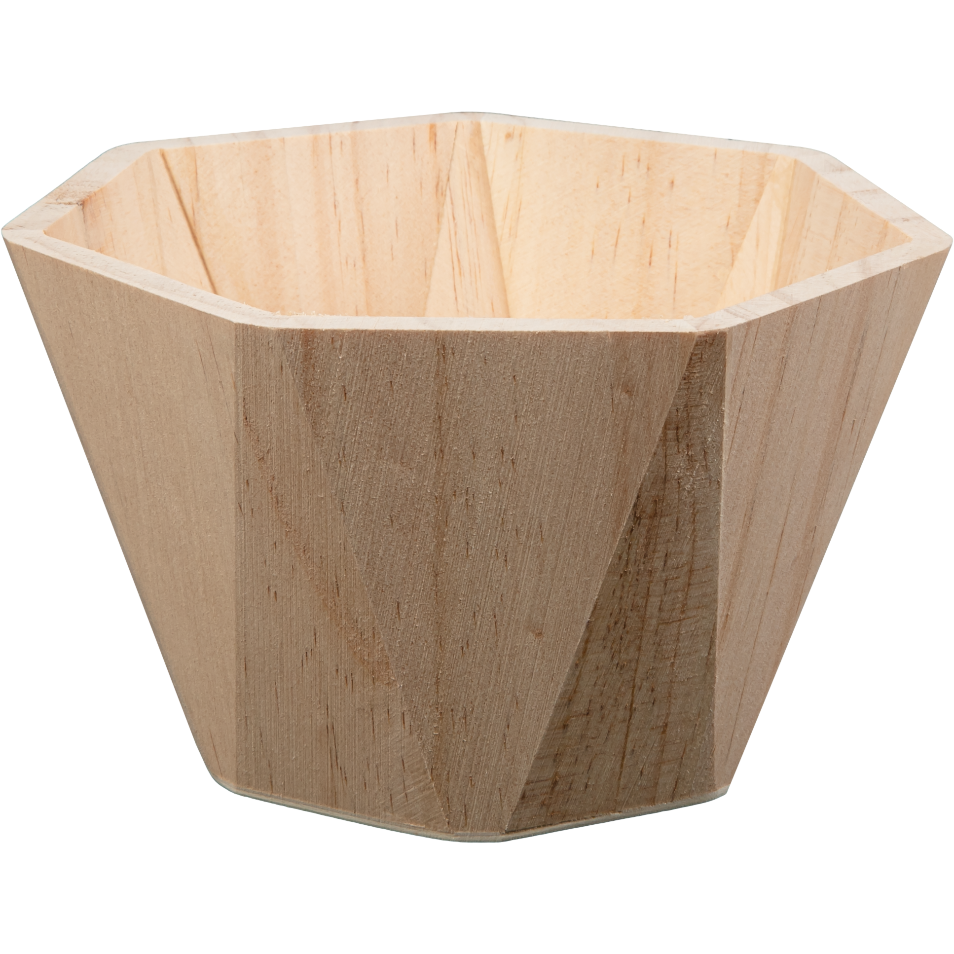 Dim Gray Urban Crafter Geometric Shaped Pine and Plywood Decorative Bowl 15 x 15 x 10cm Woodcraft
