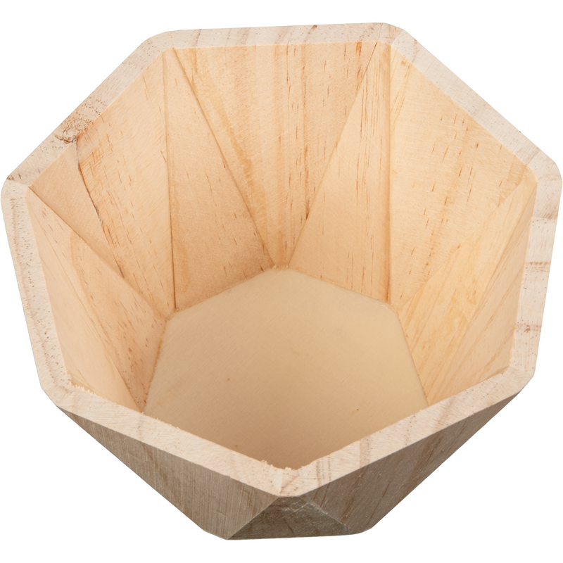 Tan Urban Crafter Geometric Shaped Pine and Plywood Decorative Bowl 15 x 15 x 10cm Woodcraft