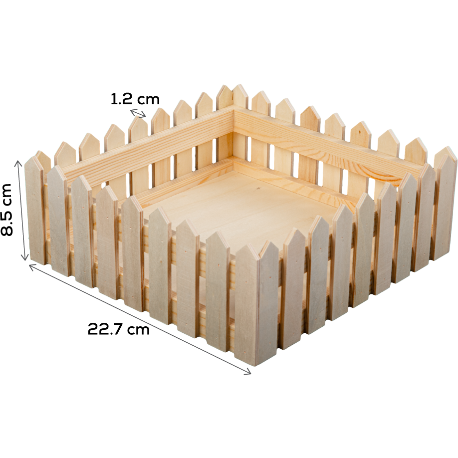 Tan Urban Crafter Plywood Fence Storage Box 22.7 x 22.7 x 8.5cm Boxes