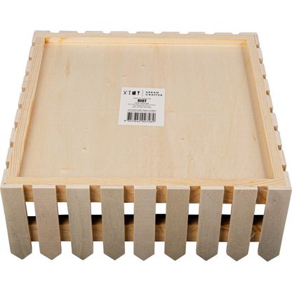 Tan Urban Crafter Plywood Fence Storage Box 22.7 x 22.7 x 8.5cm Boxes