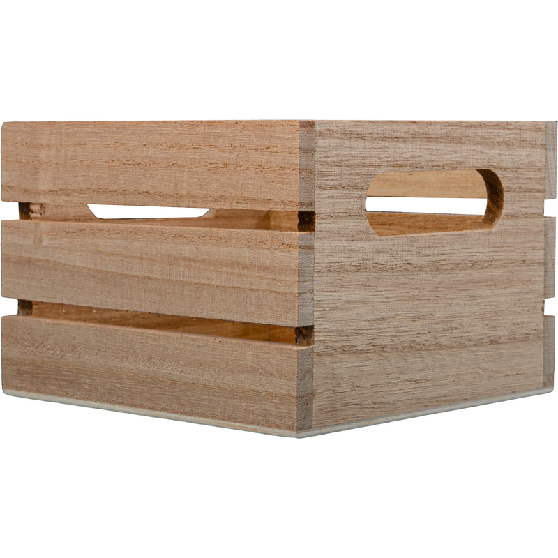 Rosy Brown Urban Crafter Paulowina Square Storage Crate 13 x 13 x 9cm Woodcraft