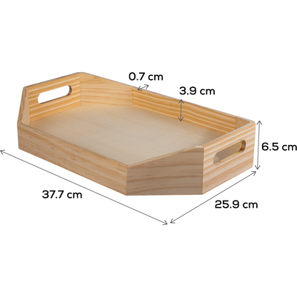Rosy Brown Urban Crafter Tapered Sides Plywood Tray 37.5 x 26 x 6.7cm Trays