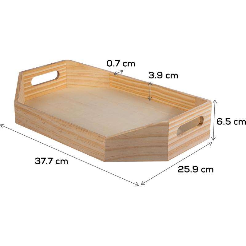 Rosy Brown Urban Crafter Tapered Sides Plywood Tray 37.5 x 26 x 6.7cm Woodcraft