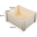 Gray Urban Crafter Plywood Full Panel Storage Crate 22 x 18 x 10cm Boxes