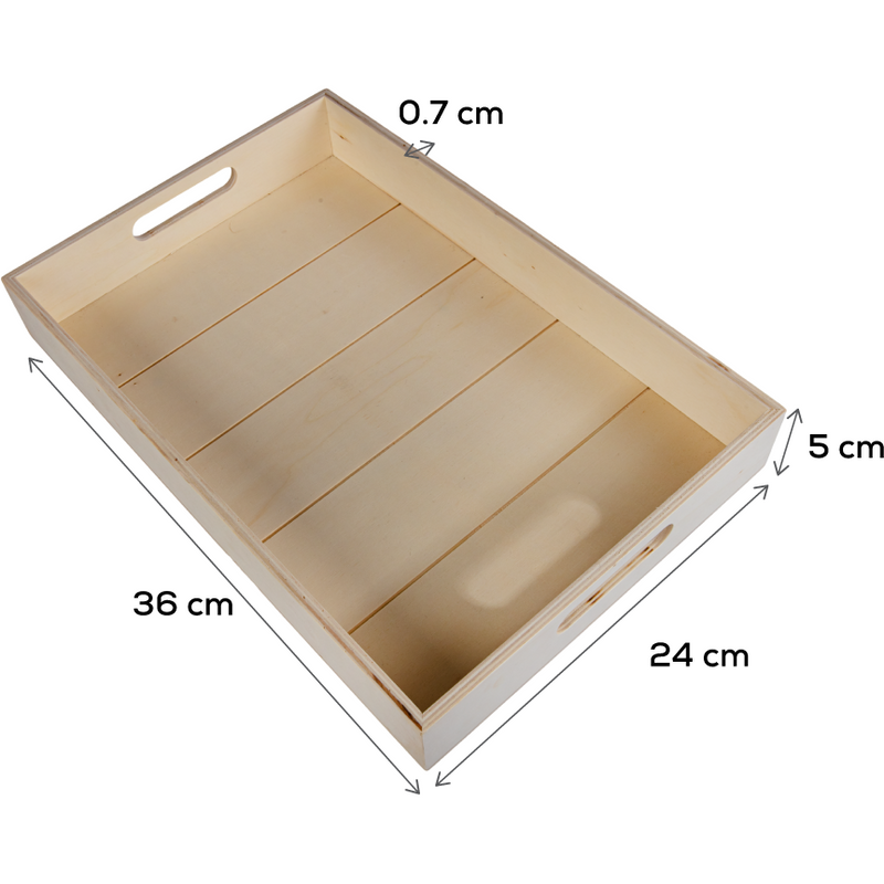 Rosy Brown Urban Crafter Plywood Tray with Panel Look Base 36 x 24 x 5cm Woodcraft