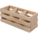 Rosy Brown Urban Crafter Plywood Storage Crate with Three Compartments 25.7 x 9.7 x 10.8cm Boxes