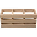 Rosy Brown Urban Crafter Plywood Storage Crate with Three Compartments 25.7 x 9.7 x 10.8cm Boxes