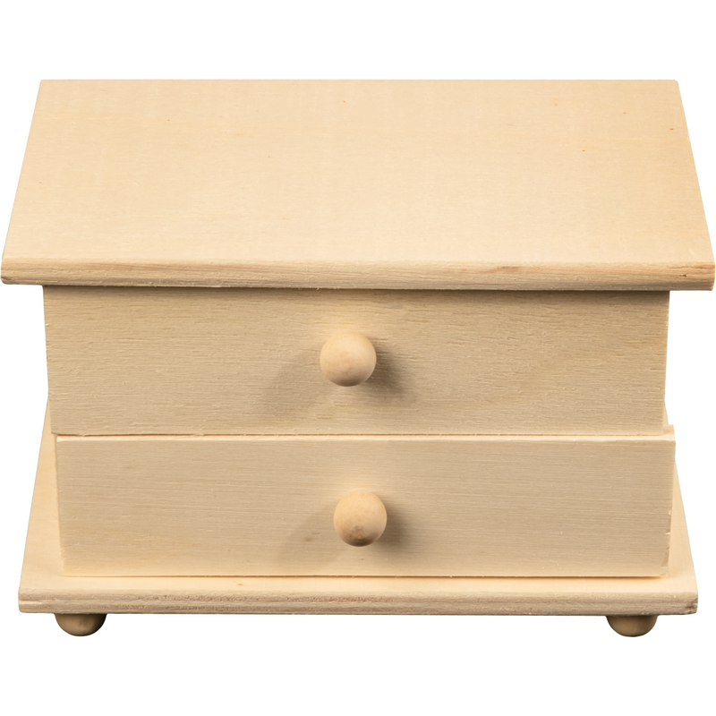 Tan Urban Crafter Plywood Jewellery Box with Flip Open Lid and Single Drawer 15 x 9.5 x 10cm Woodcraft