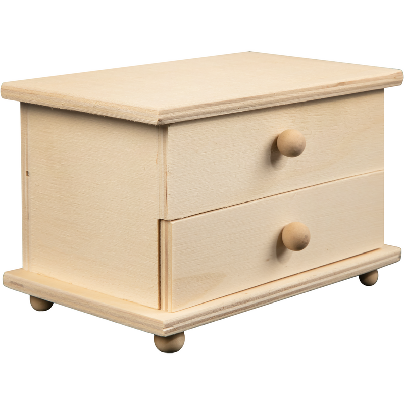 Wheat Urban Crafter Plywood Jewellery Box with Flip Open Lid and Single Drawer 15 x 9.5 x 10cm Woodcraft