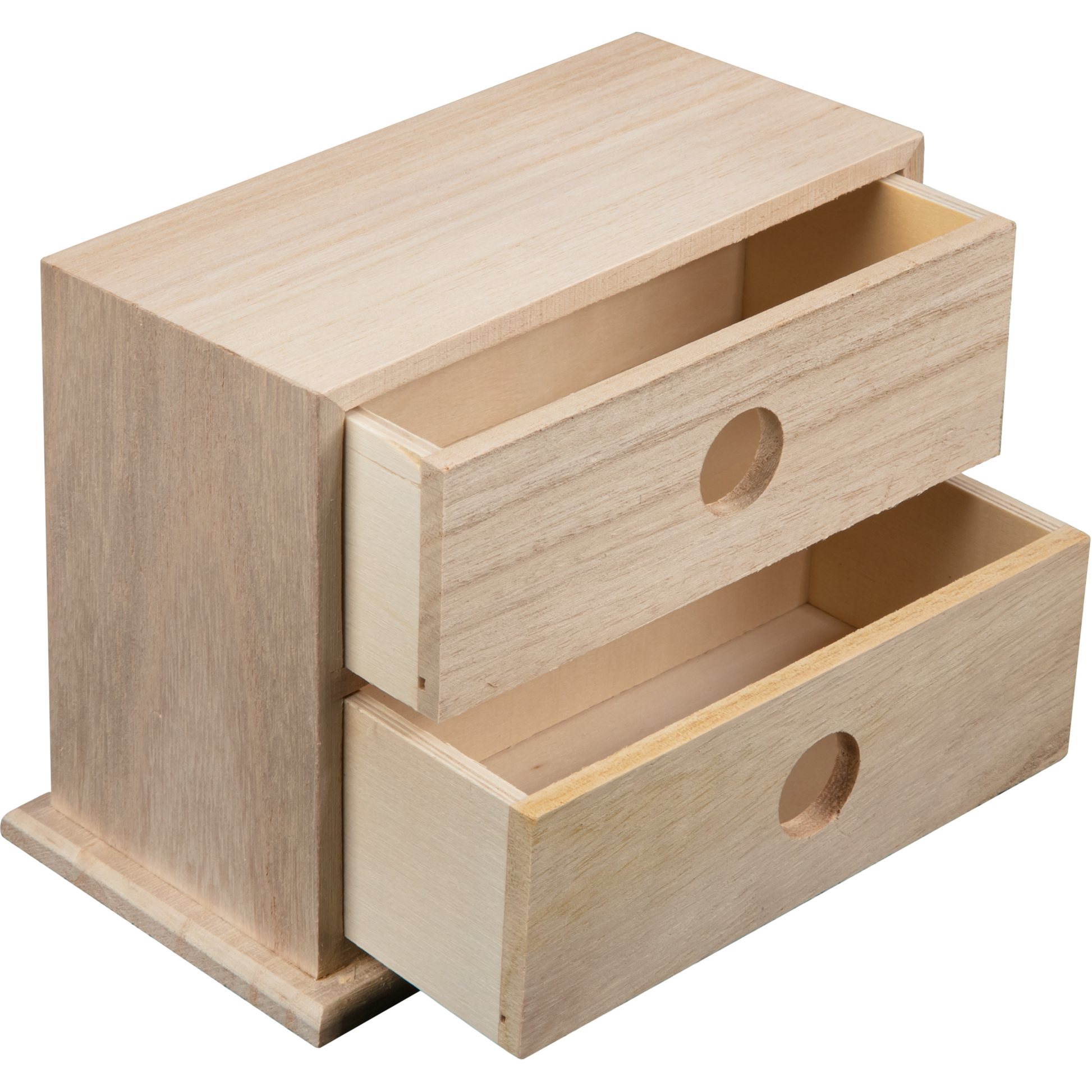 Tan Urban Crafter Paulowina Two Drawer Storage Box 15 x 9.5 x 10cm Boxes