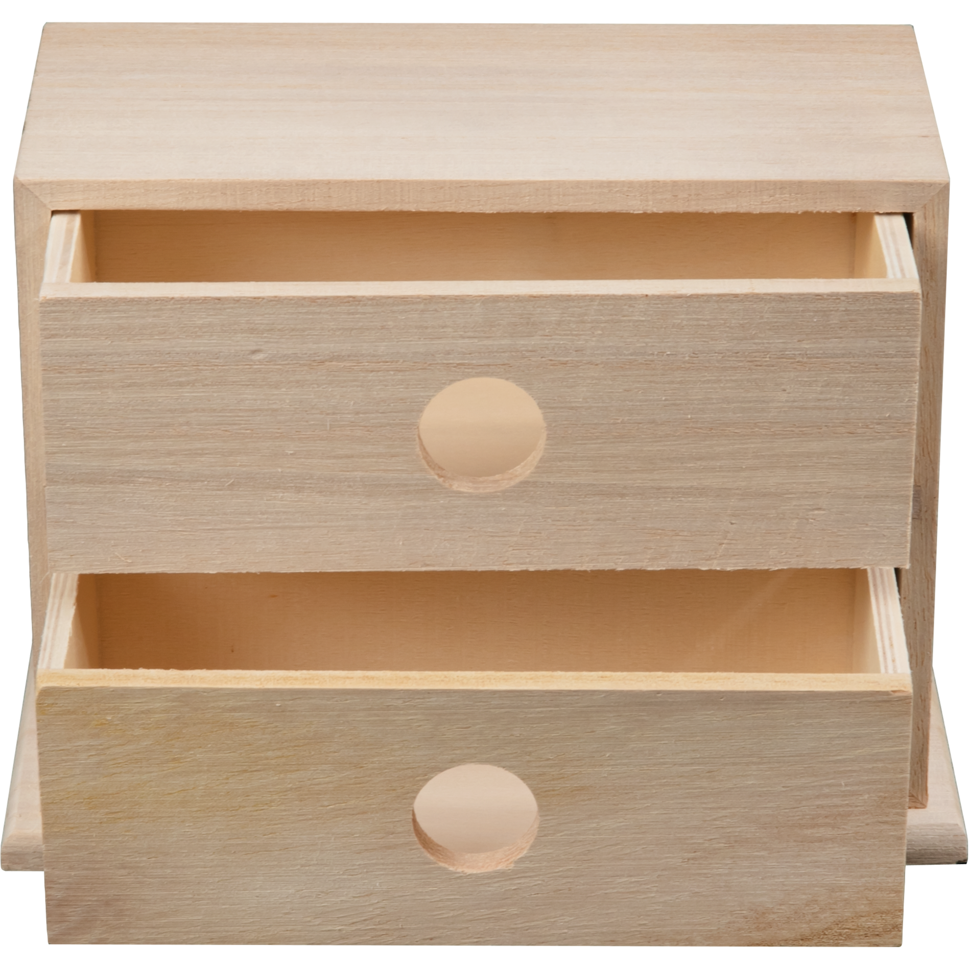 Rosy Brown Urban Crafter Paulowina Two Drawer Storage Box 15 x 9.5 x 10cm Boxes