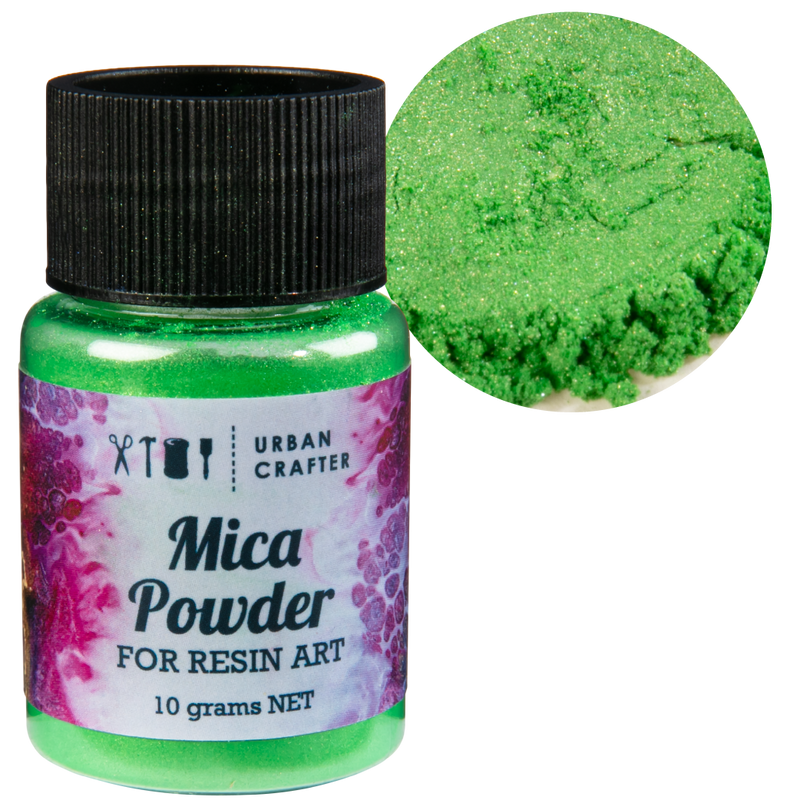 Medium Sea Green Urban Crafter Resin Mica Powder-Apple Green 10g Resin Craft