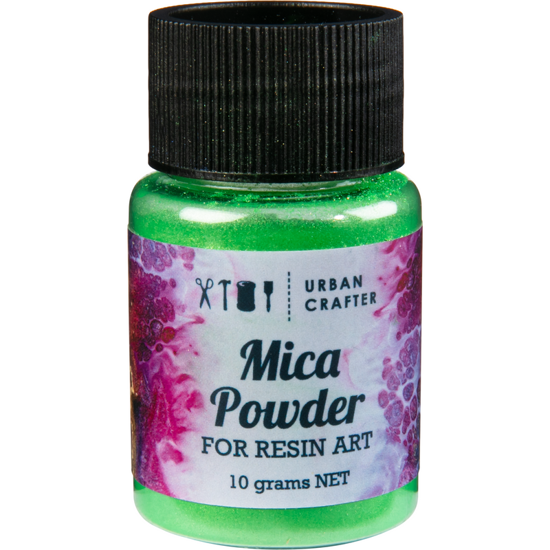 Gray Urban Crafter Resin Mica Powder-Apple Green 10g Resin Craft