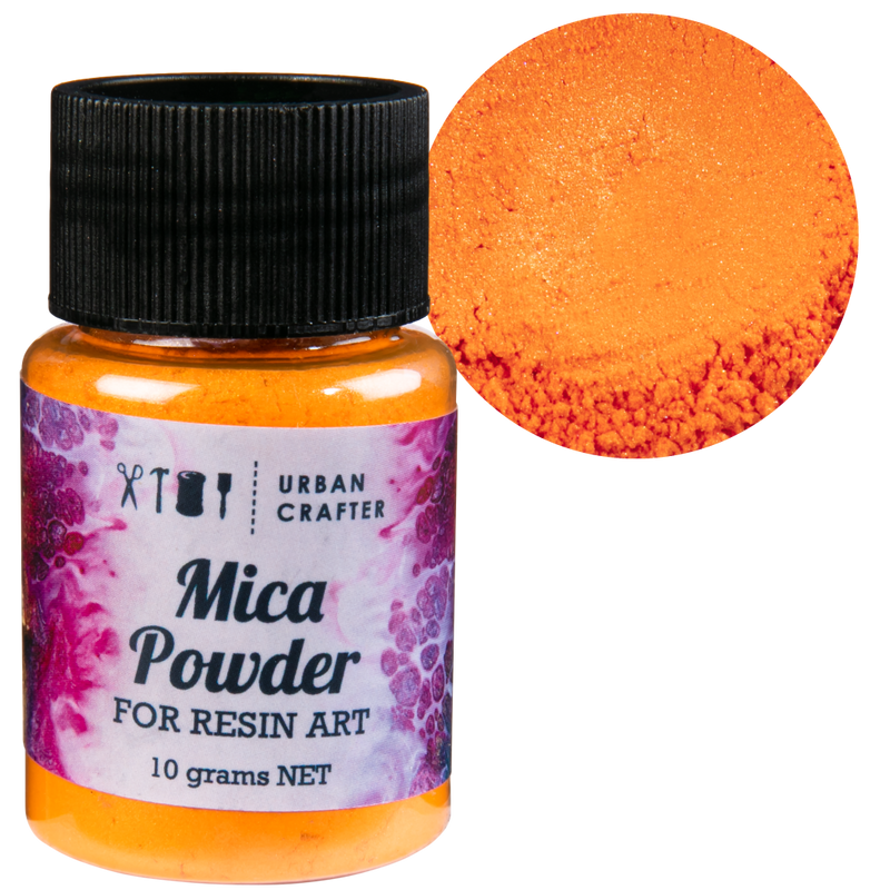 Black Urban Crafter Resin Mica Powder-Magic Orange 10g Resin Dyes Pigments and Colours