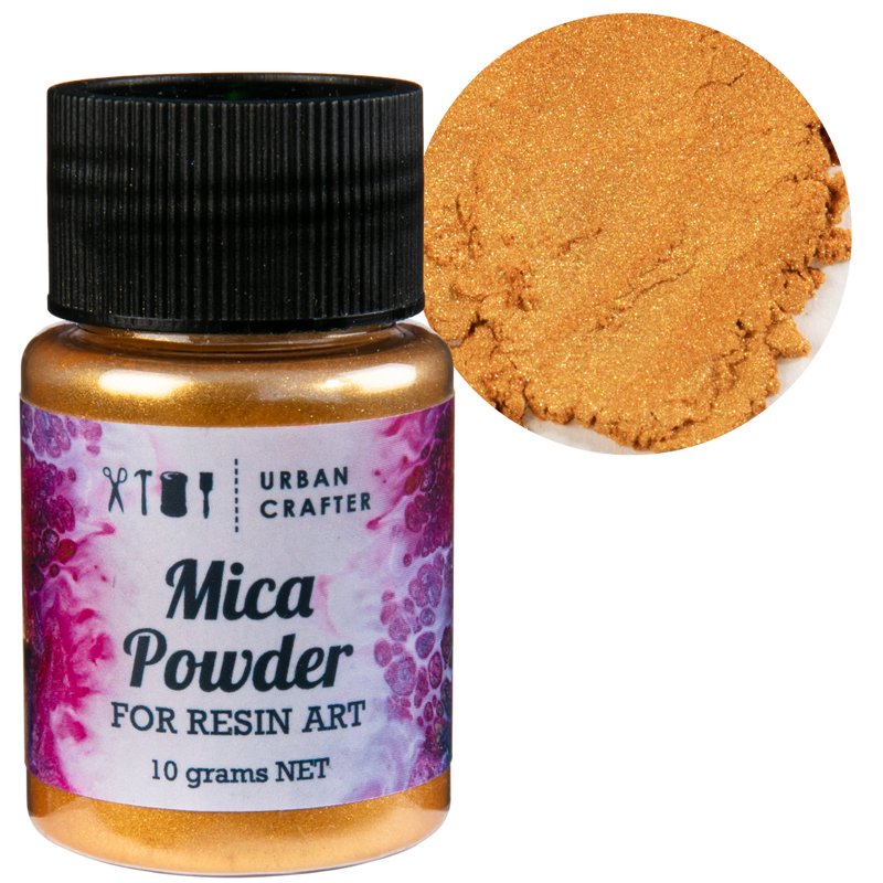 Coral Urban Crafter Resin Mica Powder-Aztec Gold 10g Resin Craft