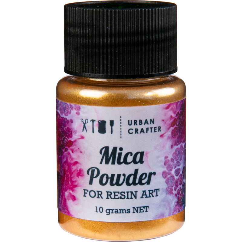 Black Urban Crafter Resin Mica Powder-Aztec Gold 10g Resin Craft