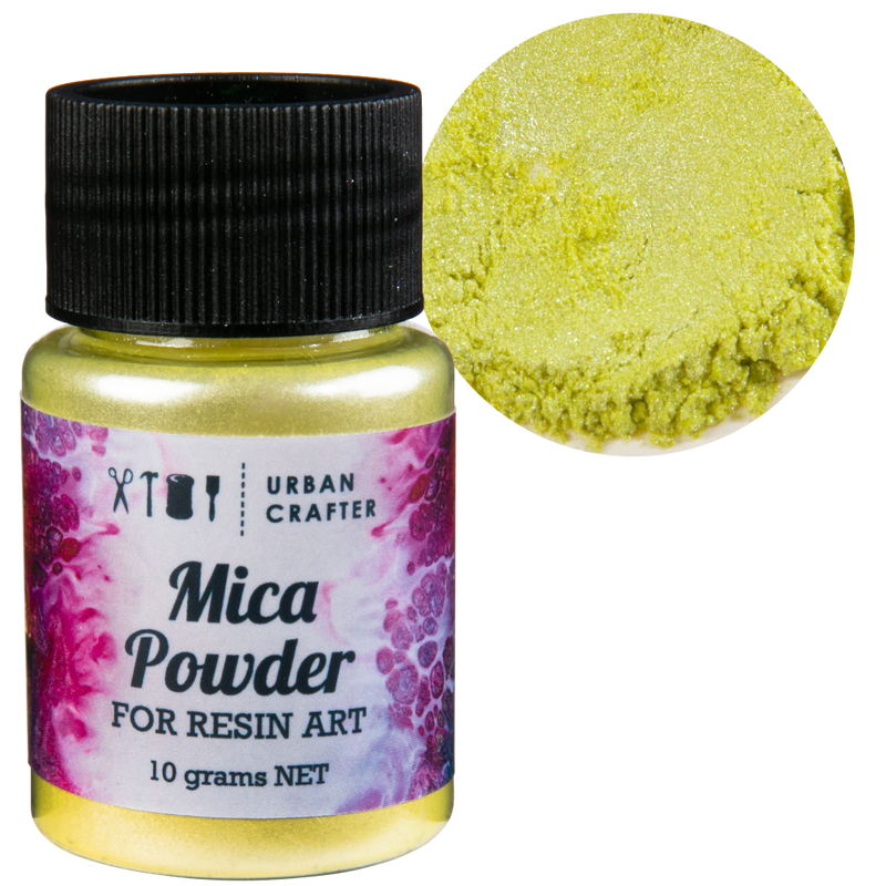 Black Urban Crafter Resin Mica Powder-Lemon Yellow 10g Resin Craft