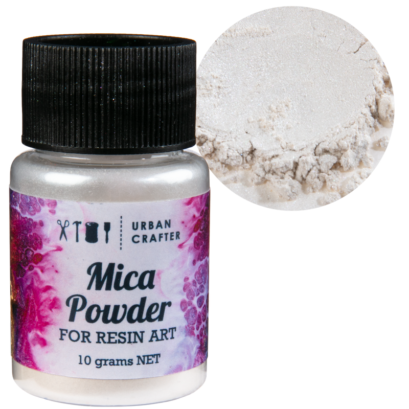 Light Gray Urban Crafter Resin Mica Powder-Flash Silver 10g Resin Craft