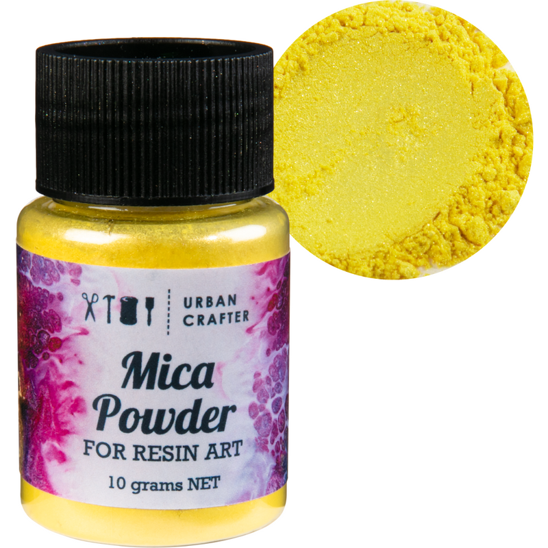 Black Urban Crafter Resin Mica Powder-Dark Yellow 10g Resin Craft