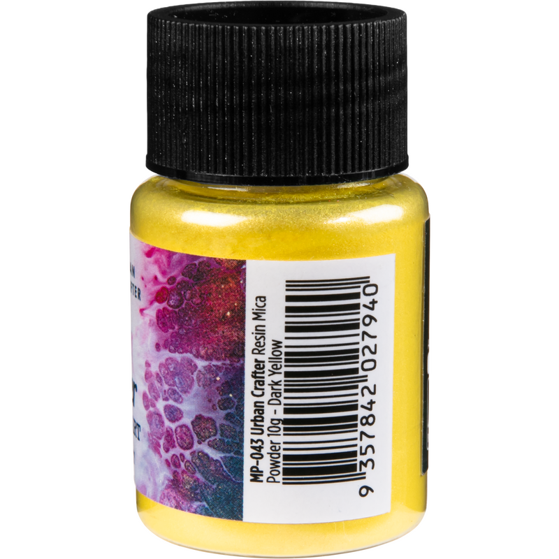 Black Urban Crafter Resin Mica Powder-Dark Yellow 10g Resin Craft