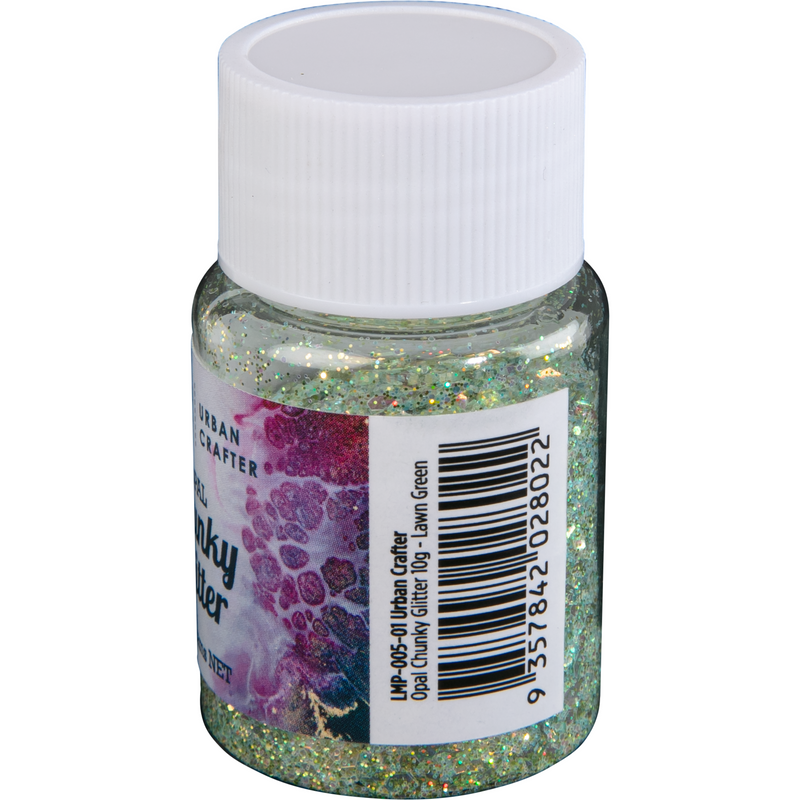 Light Gray Urban Crafter Mixology Opal Chunky Glitter-Lawn Green 10g Resin Craft