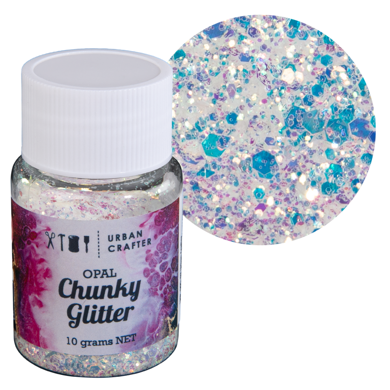 Gray Urban Crafter Mixology Opal Chunky Glitter -Magic Opal 10 Resin Craft